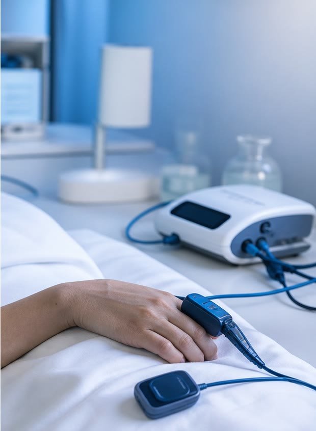 Pulse oximetry and respiratory monitoring during a sleep assessment